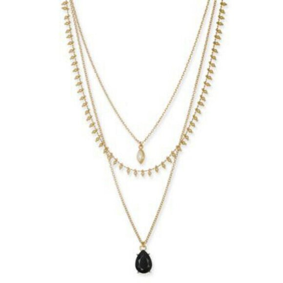 Jewelry - New Inc Stone & Imitation Pearl Pendant Necklace